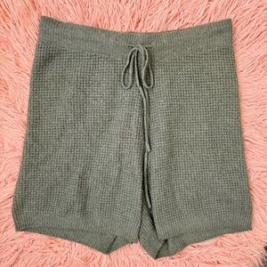 Sage Green High-waisted Shorts